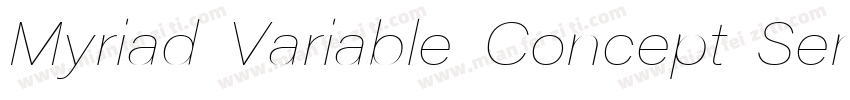 Myriad Variable Concept Semibold Se字体转换